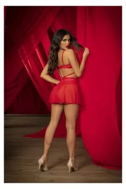 MAPALÉ Ensemble Sensuel Rouge 2 Pièces Mapalé -Promos Body lingerie Magasin 2 en 1 ensemble 2 pieces rouge mal7444red 3