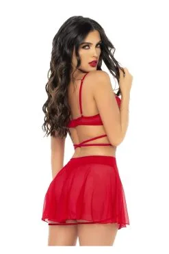 MAPALÉ Ensemble Sensuel Rouge 2 Pièces Mapalé -Promos Body lingerie Magasin 2 en 1 ensemble 2 pieces rouge mal7444red 5