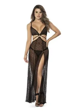 MAPALÉ Ensemble 2 En 1 Noir - Chemise Longue & Ensemble Deux Pièces -Promos Body lingerie Magasin 2 en 1 noir chemise longue et ensemble deux pieces mal7426blk 4