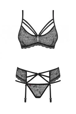 Obsessive 818-SEG-1 - Ensemble 3 Pcs Noir -Promos Body lingerie Magasin 818 seg 1 ensemble 3 pcs noir 4