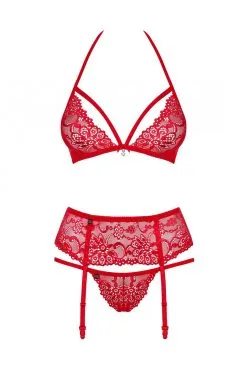 Obsessive Ensemble Rouge 3 Pcs -Promos Body lingerie Magasin 838 seg 3 ensemble 3 pcs rouge 4