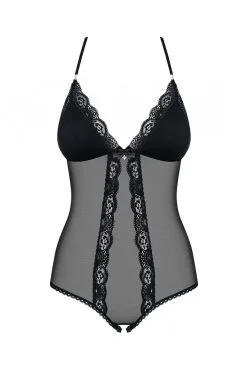 Obsessive Body Noir Ouvert Transparent -Promos Body lingerie Magasin 841 ted 1 body noir 5