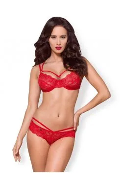 Obsessive 860-SET-3 Ensemble 2 Pcs Rouge
