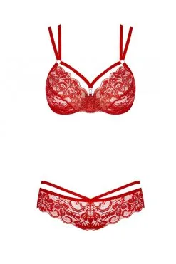 Obsessive 860-SET-3 Ensemble 2 Pcs Rouge -Promos Body lingerie Magasin 860 set 3 ensemble 2 pcs rouge 4