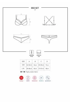 Obsessive 860-SET-3 Ensemble 2 Pcs Rouge -Promos Body lingerie Magasin 860 set 3 ensemble 2 pcs rouge 6