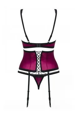 Obsessive 861-SEG-5 Ensemble 3 Pcs Cerise -Promos Body lingerie Magasin 861 seg 5 ensemble 3 pcs cerise 5