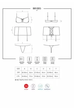 Obsessive 861-SEG-5 Ensemble 3 Pcs Cerise -Promos Body lingerie Magasin 861 seg 5 ensemble 3 pcs cerise 6