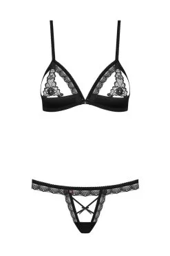 Obsessive Ensemble De Lingerie 865 - Le Charme Subtil De L'Ajouré -Promos Body lingerie Magasin 865 set 1 ensemble 2 pcs noir 2