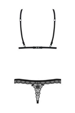Obsessive Ensemble De Lingerie 865 - Le Charme Subtil De L'Ajouré -Promos Body lingerie Magasin 865 set 1 ensemble 2 pcs noir 3