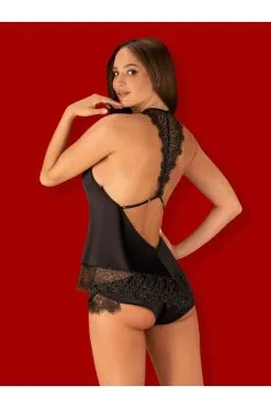 Obsessive Agatya | Top & Shorty Noir 12 Obsessive Agatya | Top & Shorty Noir -Promos Body lingerie Magasin agatya top et shorty noir 3