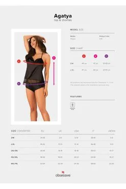 Obsessive Agatya | Top & Shorty Noir 17 Obsessive Agatya | Top & Shorty Noir -Promos Body lingerie Magasin agatya top et shorty noir 8