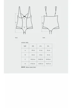 Obsessive Amanta Body Noir & Turquoise -Promos Body lingerie Magasin amanta body noir turquoise 4