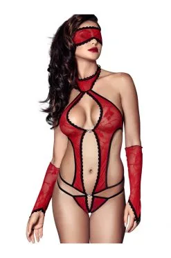 Anaïs Ashley Body, Masque & Mitaines Rouge