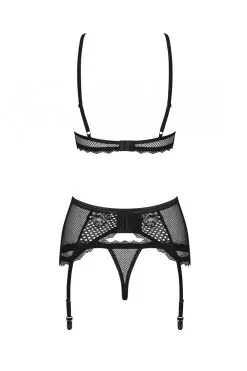 Obsessive Basitta | Ensemble Dentelle & Maille -Promos Body lingerie Magasin basitta ensemble 3 pcs noir 7