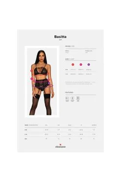 Obsessive Basitta | Ensemble Dentelle & Maille -Promos Body lingerie Magasin basitta ensemble 3 pcs noir 8
