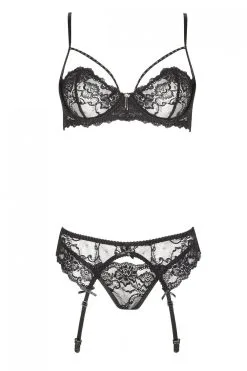 Beauty Night Belinda | Ensemble Noir -Promos Body lingerie Magasin belinda ensemble 3 pcs noir 4