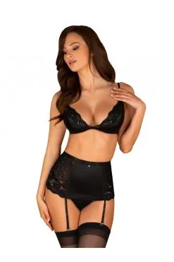 Obsessive Blanita | Ensemble Noir 3 Pcs