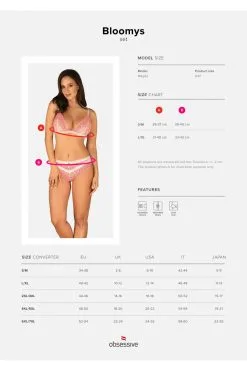 Obsessive Bloomys | Ensemble Rose 2 Pcs -Promos Body lingerie Magasin bloomys ensemble 2 pcs rose 6