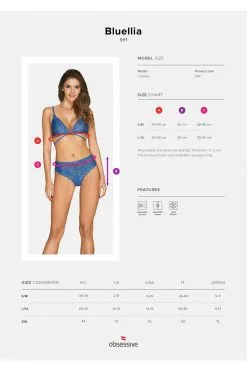 Obsessive Bluellia | Ensemble Dentelle Bleue -Promos Body lingerie Magasin bluellia ensemble 2 pcs bleu 4