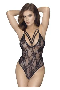Cottelli Body String Dentelle Florale Noire