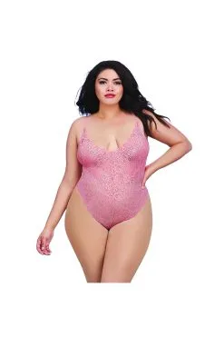 Dreamgirl Body Rose Vintage Grande Taille & Jupe Longue Amovible