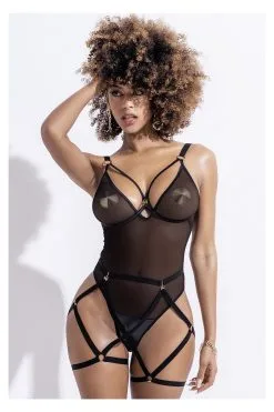MAPALÉ Bodystring Séduisant Avec Porte-jarretelles Amovible