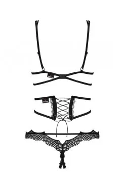 Obsessive Bravelle | Ensemble Noir -Promos Body lingerie Magasin bravelle ensemble 3 pcs noir 5