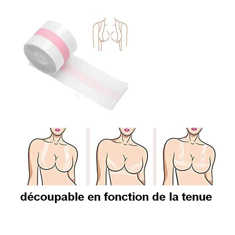 H.NATHALIE Coffret D'adhésif Transparent Poitrine Et Cache Seins 2 H.NATHALIE Coffret D'adhésif Transparent Poitrine Et Cache Seins – Image 2