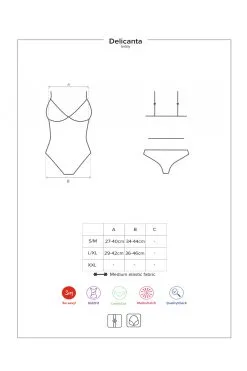 Obsessive Delicanta - Body Vert D'eau -Promos Body lingerie Magasin delicanta body vert d eau 6