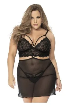 MAPALÉ Nuisette 2 En 1 Grande Taille, Nuisette Ou Ensemble 12 MAPALÉ Nuisette 2 En 1 Grande Taille, Nuisette Ou Ensemble -Promos Body lingerie Magasin ensemble 2 en 1 grande taille transformable en nuisette ou ensemble 2 pieces mal7433xblk 4