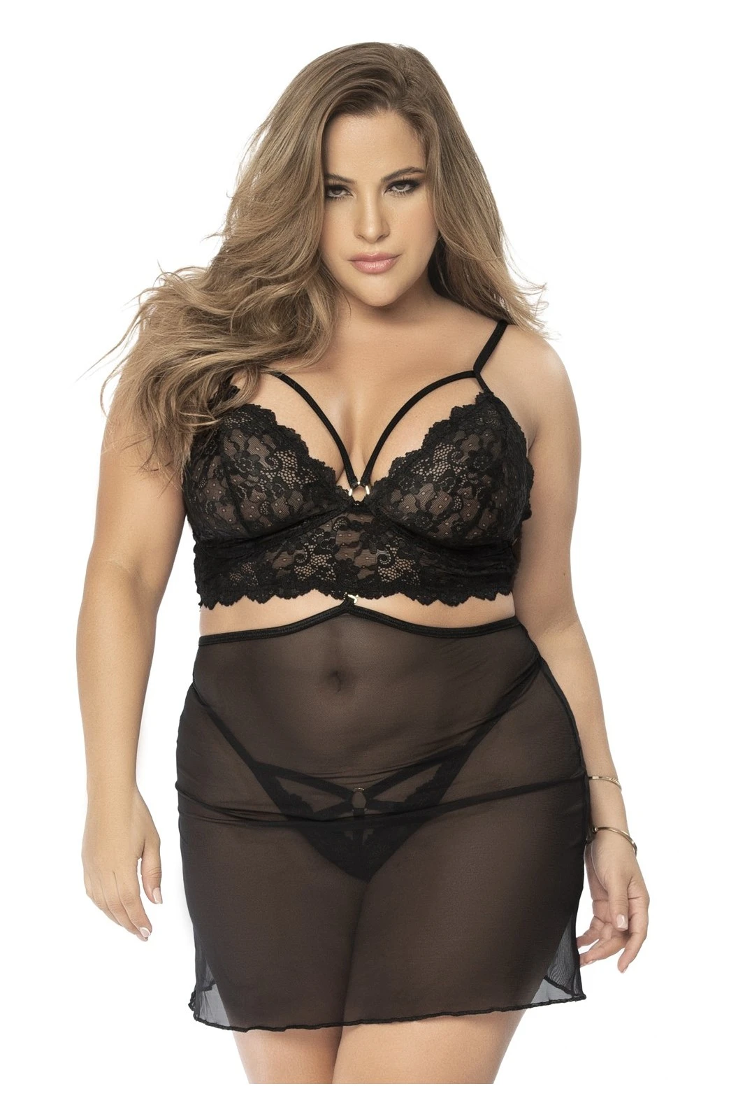 MAPALÉ Nuisette 2 En 1 Grande Taille, Nuisette Ou Ensemble 5 MAPALÉ Nuisette 2 En 1 Grande Taille, Nuisette Ou Ensemble – Image 5