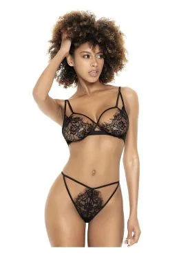 MAPALÉ Ensemble Noir Dentelle & Lanières