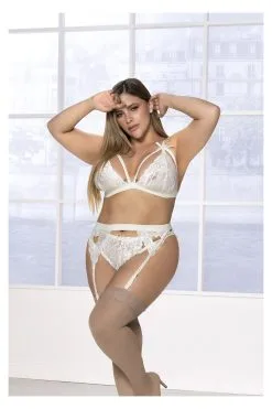 MAPALÉ Ensemble Ivoire Grande Taille - Romantique & Sensuel