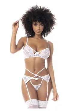 MAPALÉ Ensemble Lingerie 3 Pièces Blanc Sensuel 10 MAPALÉ Ensemble Lingerie 3 Pièces Blanc Sensuel -Promos Body lingerie Magasin ensemble blanc trois pieces lingerie sexy mal8743wht 2