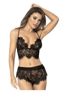 MAPALÉ Ensemble Dentelle Noire : Soutien-Gorge & Shorty Romantique 6 MAPALÉ Ensemble Dentelle Noire : Soutien-Gorge & Shorty Romantique -Promos Body lingerie Magasin ensemble dentelle noire soutien gorge et shorty mal7437blk 2
