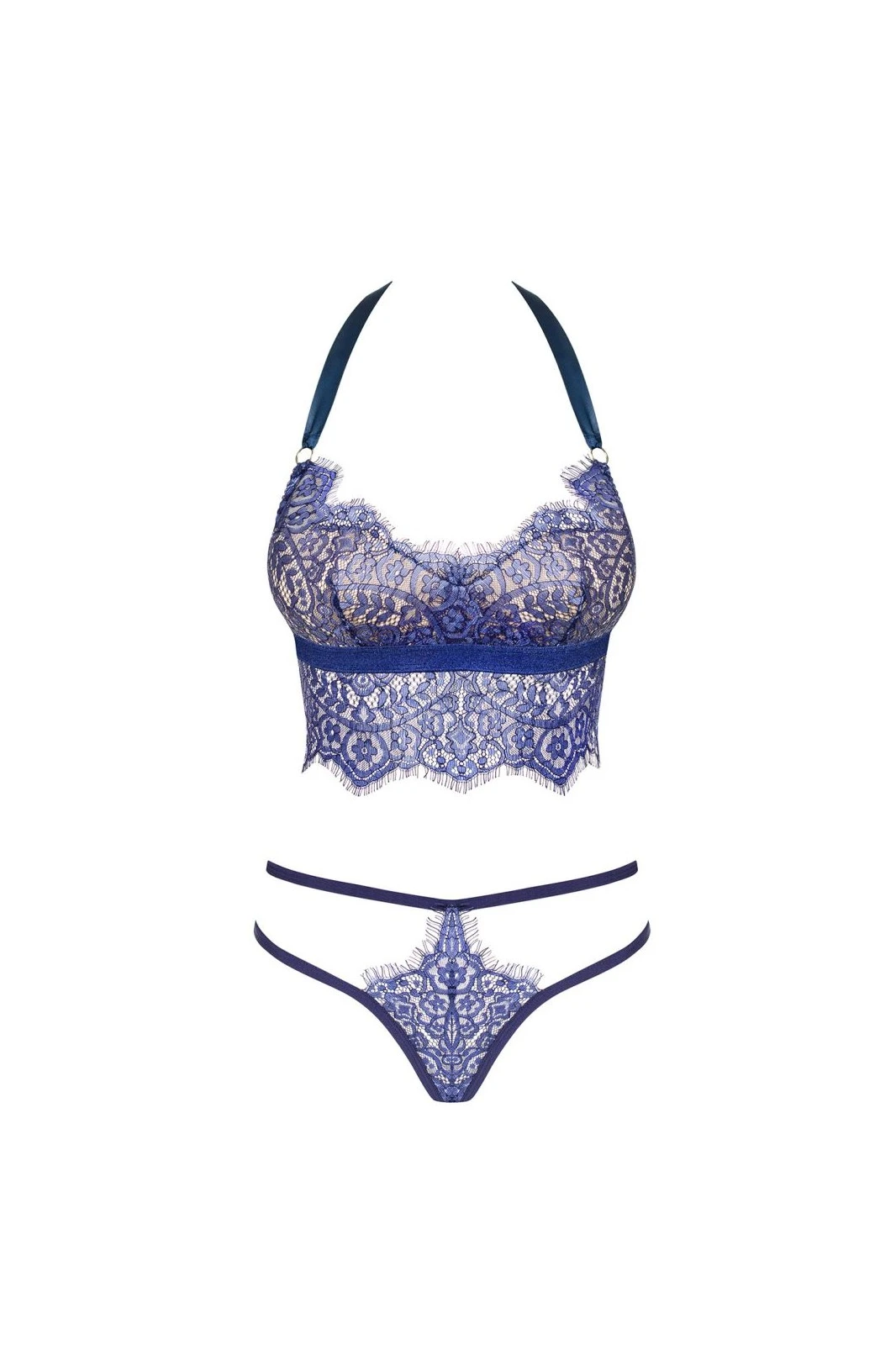 Obsessive Flowlace - Ensemble Bleu Dentelle 2 Pcs 5 Obsessive Flowlace - Ensemble Bleu Dentelle 2 Pcs – Image 5