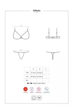 Obsessive Giftella 2 Pcs Rouge -Promos Body lingerie Magasin giftella 2 pcs rouge 6