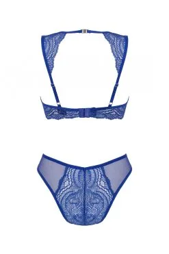 Obsessive Giselia | Ensemble Bleu Dentelle -Promos Body lingerie Magasin giselia ensemble 2 pcs bleu 6
