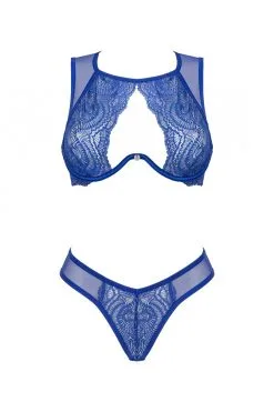 Obsessive Giselia | Ensemble Bleu Dentelle -Promos Body lingerie Magasin giselia ensemble 2 pcs bleu 7