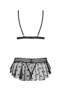 Obsessive Heartia - Ensemble Noir 3 Pcs -Promos Body lingerie Magasin heartia ensemble 3 pcs noir 5
