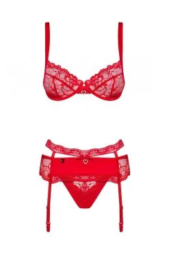 Obsessive Heartina Ensemble Rouge -Promos Body lingerie Magasin heartina ensemble rouge 4