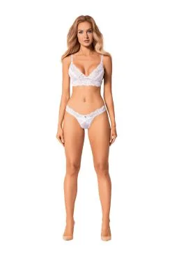 Ensemble En Dentelle Blanche 'Heavenlly' - Un Trésor D'Obsessive -Promos Body lingerie Magasin heavenlly ensemble blanc 2