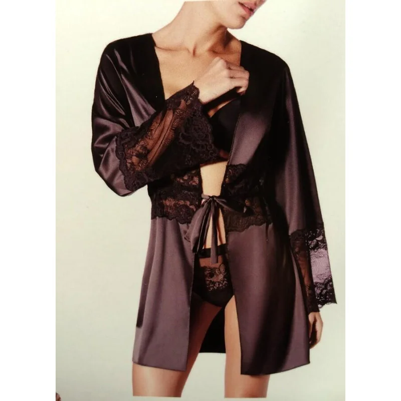 Kimono Janira Dentelle Et Satin Greta 2 Kimono Janira Dentelle Et Satin Greta – Image 2