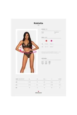 Obsessive Kokietta | Ensemble Noir 2 Pcs 17 Obsessive Kokietta | Ensemble Noir 2 Pcs -Promos Body lingerie Magasin kokietta ensemble 2 pcs noir 8
