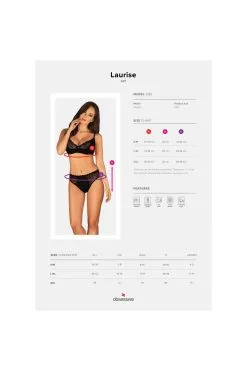 Obsessive Laurise | Ensemble Noir -Promos Body lingerie Magasin laurise ensemble 2 pcs noir 10