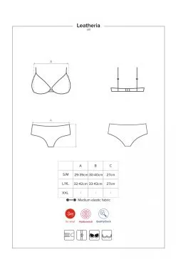 Obsessive Leatheria Ensemble 2 Pcs Noir 13 Obsessive Leatheria Ensemble 2 Pcs Noir -Promos Body lingerie Magasin leatheria ensemble 2 pcs noir 6