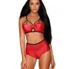 Obsessive Leatheria | Ensemble Lingerie Rouge