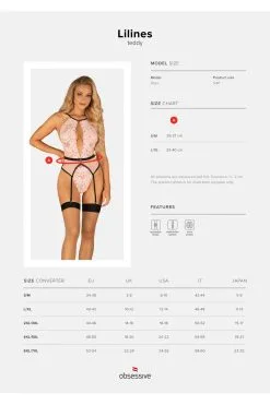 Obsessive Lilines | Body Rose Clair -Promos Body lingerie Magasin lilines body rose 6