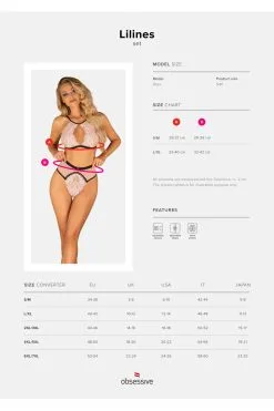 Obsessive Lilines | Ensemble Dentelle Rose Clair 15 Obsessive Lilines | Ensemble Dentelle Rose Clair -Promos Body lingerie Magasin lilines ensemble 2 pcs 6
