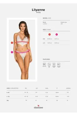 Obsessive Body Blanc Lilyanne -Promos Body lingerie Magasin lilyanne body blanc 4
